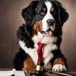 dog with a gavel