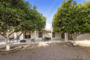 The patio at 26413 S Lakewood Dr. is perfect for entertaining.