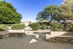Enjoy serene outdoor spaces at 9818 E Coopers Hawk Dr. 
