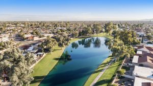 Enjoy lake views at 9748 E Watford Way.