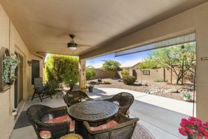 9853 E Crystal Dr. offers a serene backyard.